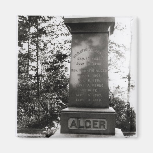 Horatio Alger Grab in Natick, Massachusetts Magnet (Vorne)