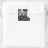 Horatio Alger Grab in Natick, Massachusetts Quadratischer Aufkleber (Tasche)