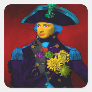 Horatio Nelson Pop Quadratischer Aufkleber