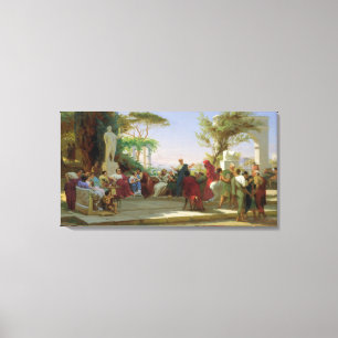Horatius, das seine Satiren zu Maecenas, 1863 Leinwanddruck