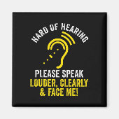 Hörbehinderung ASL Hörbehinderte Todeskriege Magnet (Vorne)