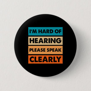 Hörbehinderung ASL Vintages Hörvermögen Button