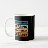 Hörbehinderung ASL Vintages Hörvermögen Kaffeetasse (Links)