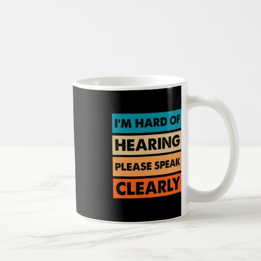 Hörbehinderung ASL Vintages Hörvermögen Kaffeetasse (Rechts)