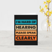 Hörbehinderung ASL Vintages Hörvermögen Karte (Gelbe Blume)