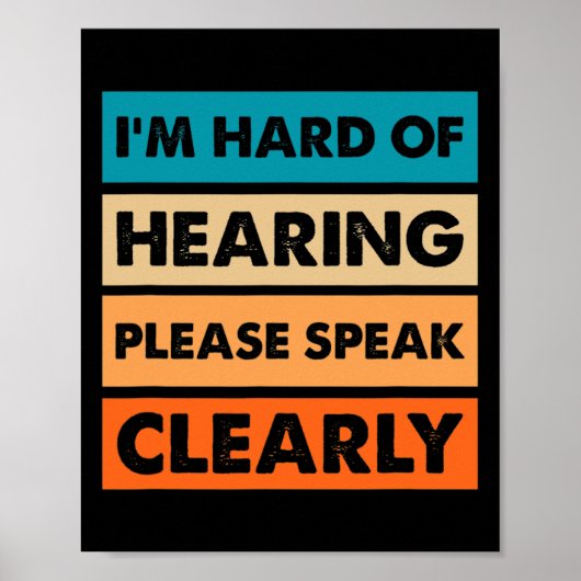 Hörbehinderung ASL Vintages Hörvermögen Poster (Vorne)