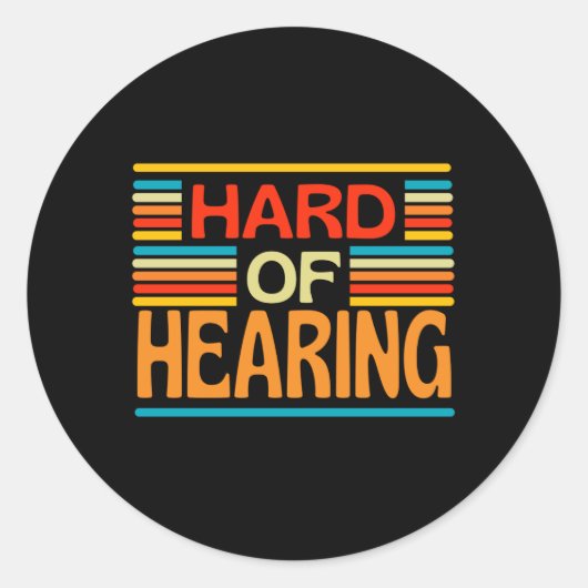 Hörbehinderung Runder Aufkleber (Vorderseite)