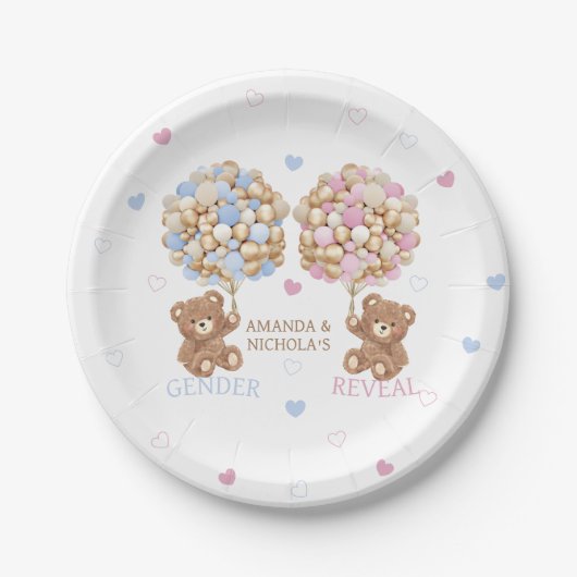 Hörblasen und Teddybären-Geschlechtsverkehr Pappteller (Vorderseite)