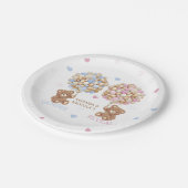 Hörblasen und Teddybären-Geschlechtsverkehr Pappteller (Schrägansicht)