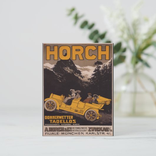 HORCH Automobil Postkarte (Stehend Vorderseite)