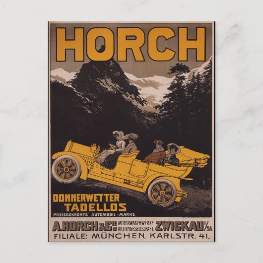 HORCH Automobil Postkarte (Vorderseite)