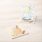 Horchata Rechteckiger Pappuntersetzer (Vor Ort)