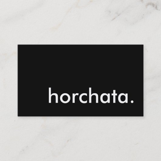 Horchata. Visitenkarte (Vorderseite)