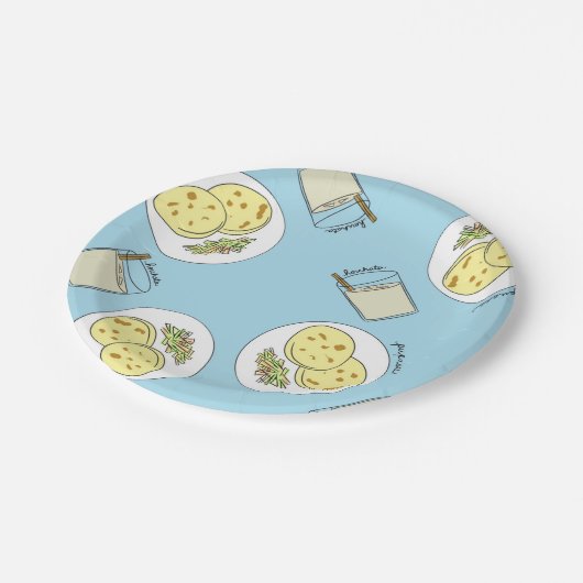 Horchata y Pupusas PapierTeller (Schrägansicht)