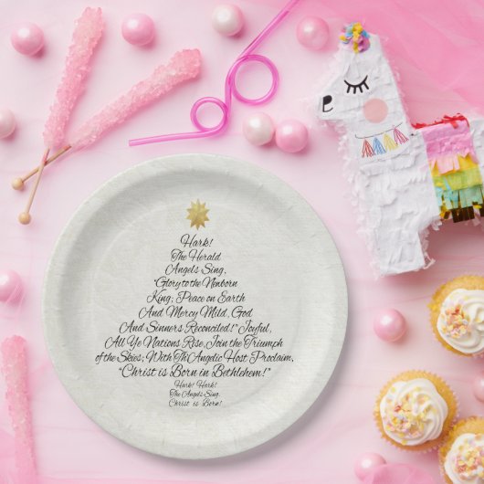 Horchen Sie den Verkünder, den Engel Pappteller (Party)