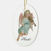 Horchen Sie! Engels-Verzierung Keramikornament (Links)