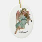 Horchen Sie! Engels-Verzierung Keramikornament (Hinten)