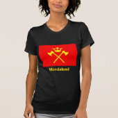 Hordaland Flagge mit Namen T-Shirt (Vorderseite)