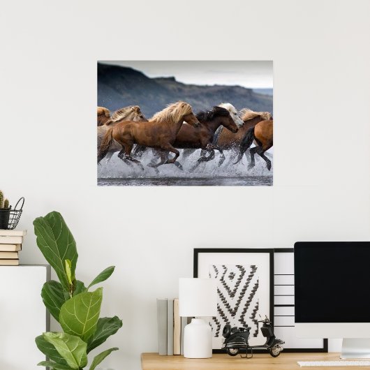 Horde Pferde, Papier Poster (Heimbüro)