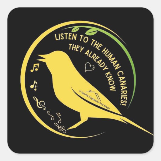 Höre den Human Canaries Sticker (Vorderseite)