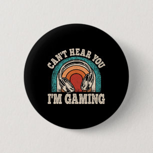 Höre dich, ich bin lustiges Videospiel Retro-Spiel Button