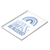 Höre, gehorche und sei gesegnet  notizblock (Linke Seite)