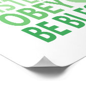 Höre, gehorche und sei gesegnet poster (Ecke)