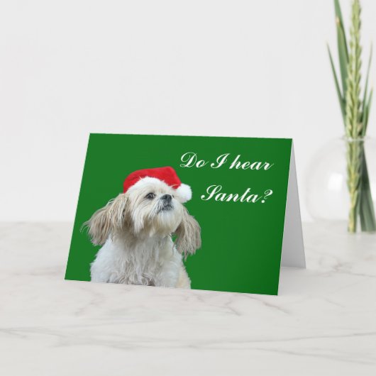 Höre ich Sankt? Feiertagskarte (Vorderseite)