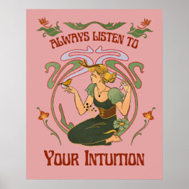 Höre immer auf deine Intuition Whimsical Poster