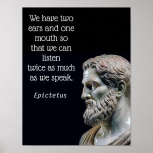 HÖRE MEHR, SPRICH WENIGER _Epiktet (Matte) Poster