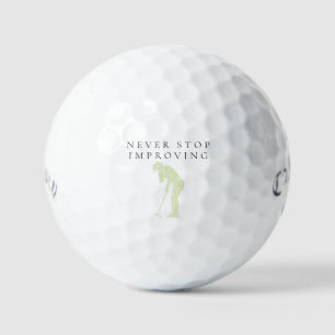 'Höre nie auf, dich zu verbessern' Wachstumsmental Golfball