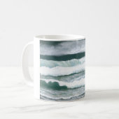 Hören der Wellen-Abbruchs-Ozean-Seekunst-Geschenke Kaffeetasse (Vorderseite Links)