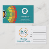 Hören - gehinderte Identifikations-Karten für Visitenkarte (Vorne/Hinten)