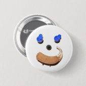 Hören = glücklicher + Gesünder Button (Vorne & Hinten)