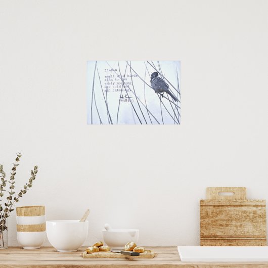 "hören" poster (Küche)