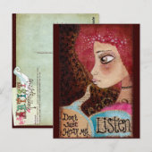 "Hören" Postkarte (Vorne/Hinten)