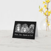 Hören, sehen und sprechen Kein Böse und 4th Ape Karte (Gelbe Blume)