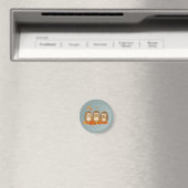 Hören, sehen und sprechen kein Böses Igel Blätter Magnet (In Situ (Geschirrspüler))