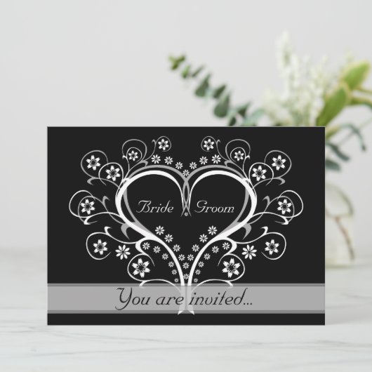 Hören Sie auf die Einladungen zu Hochzeiten in mei (Stehend Vorderseite)