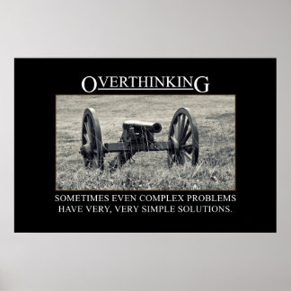 Hören Sie auf, die Lösungen für Probleme zu überde Poster