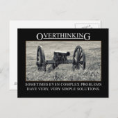 Hören Sie auf, die Lösungen für Probleme zu überde Postkarte (Vorne/Hinten)