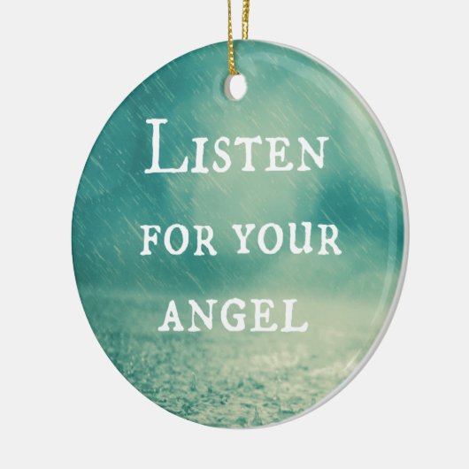 Hören Sie auf Ihr Angel-Zitat Keramikornament (Links)