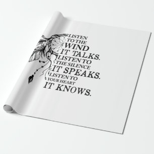 Hören Sie auf Ihr Herz, es kennt die amerikanisch Geschenkpapier