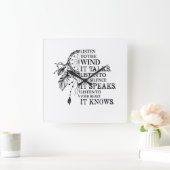 Hören Sie auf Ihr Herz, es kennt die amerikanische Quadratische Wanduhr (Zuhause)