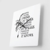 Hören Sie auf Ihr Herz, es kennt die amerikanische Quadratische Wanduhr (Winkel)