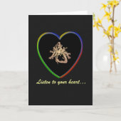 Hören Sie auf Ihr Herz... Karte (Gelbe Blume)