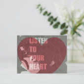 Hören Sie auf Ihr Herz Postkarte (Stehend Vorderseite)