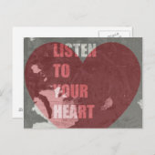 Hören Sie auf Ihr Herz Postkarte (Vorne/Hinten)