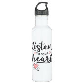Hören Sie auf Ihr Herz-Stethoscope Edelstahlflasche (Vorderseite)