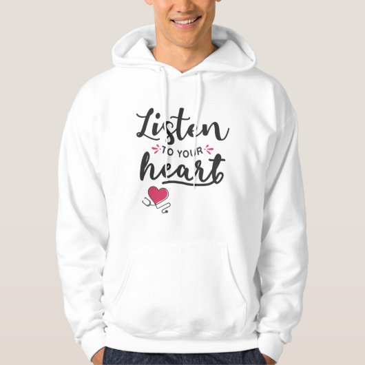 Hören Sie auf Ihr Herz-Stethoscope Hoodie (Vorderseite)